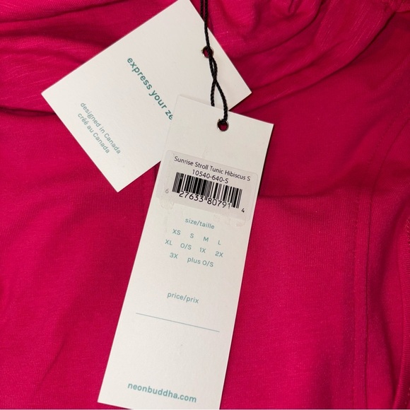 Neon Buddha Pink Tunic Top - Picture 7 of 8